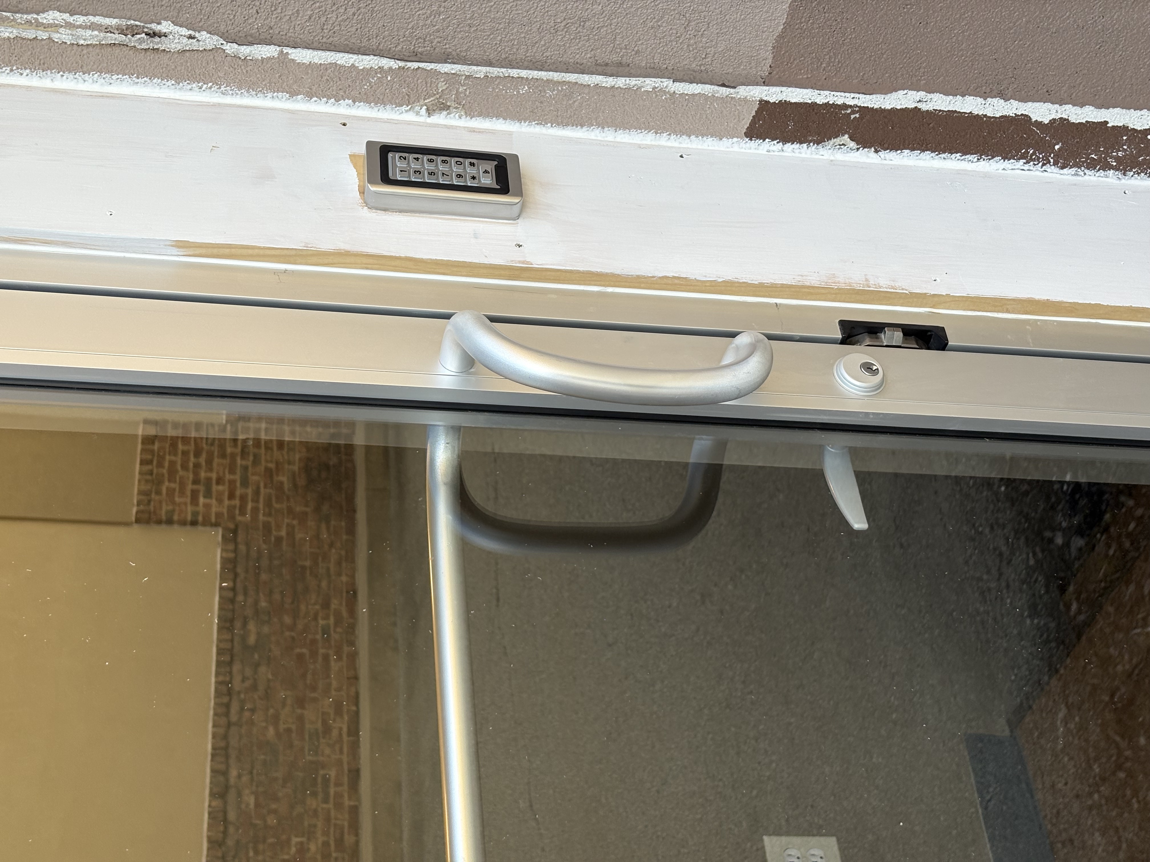 Door and keypad - enter 6-digit code then #