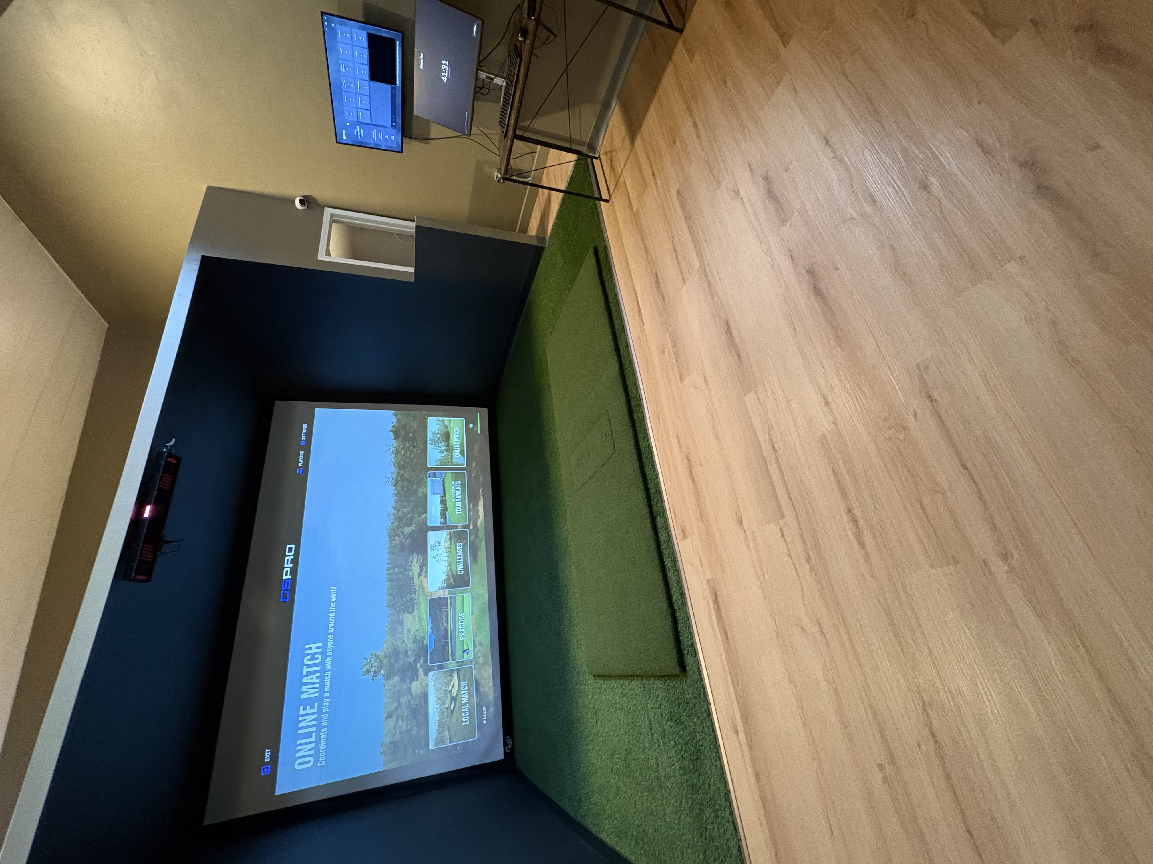 GSPRO screen - select Local Match to play a course or practice